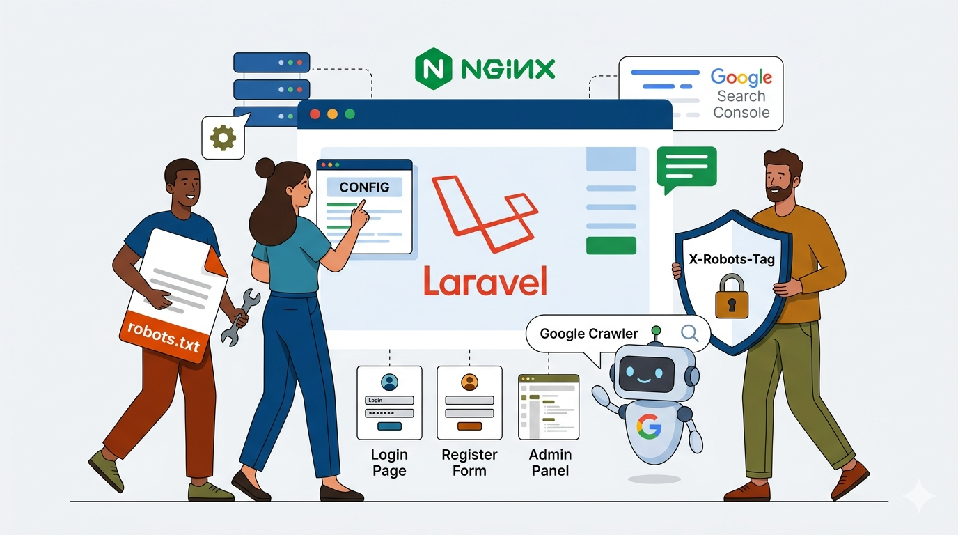 Cara Menyembunyikan Halaman Login, Register, dan Lainnya pada Laravel dari Hasil Pencarian Google